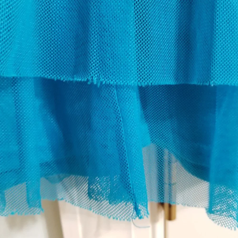 Route 66 dress Large sleeveless lined tiered tulle skirt rhinestone bling
